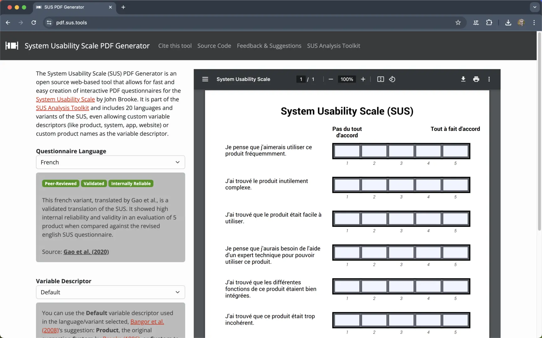 Screenshot of pdf.sus.tools